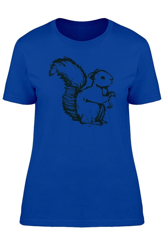 Sketch Of A Forest Squirrel T-Shirt Women -Image by Shutterstock, Female Large