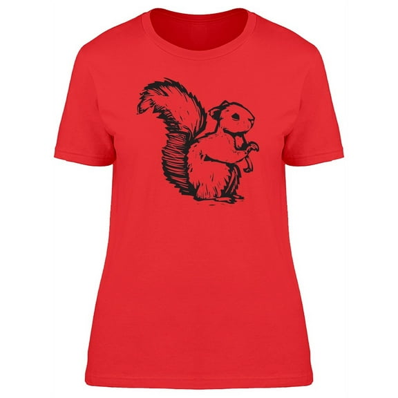 Sketch Of A Forest Squirrel T-Shirt Women -Image by Shutterstock, Female x-Large