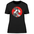 thumbnail image 1 of Sketch Of A Geisha In A Red Spot T-Shirt Women -Image by Shutterstock, Female x-Large, 1 of 2