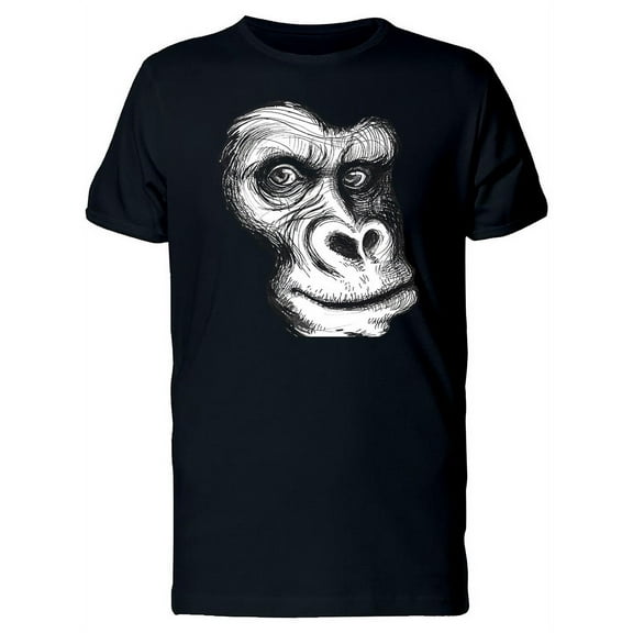Sketch Of A Gorila Face T-Shirt Men -Image by Shutterstock, Male Large