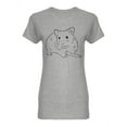 thumbnail image 1 of Sketch Of A Hamster. Shaped T-Shirt Women -Image by Shutterstock, Female Large, 1 of 2
