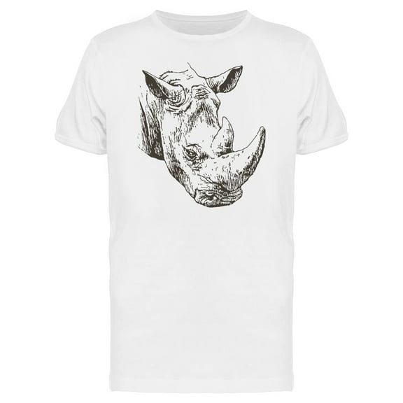 Sketch Of A Rhinoceros T-Shirt Men -Image by Shutterstock, Male x-Large