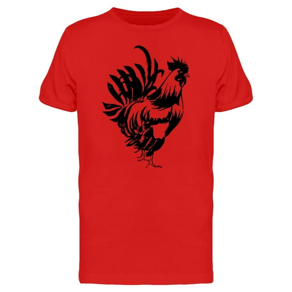 Sketch Of A Rooster In B&W T-Shirt Men -Image by Shutterstock, Male Large