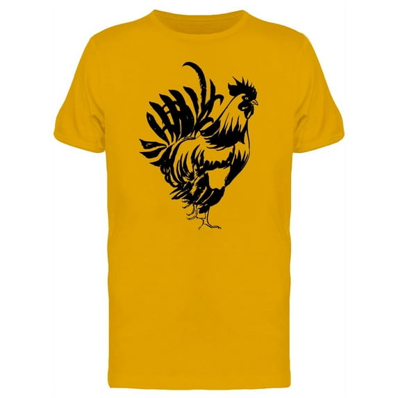 Sketch Of A Rooster In B&W Tee Men's -Image by Shutterstock