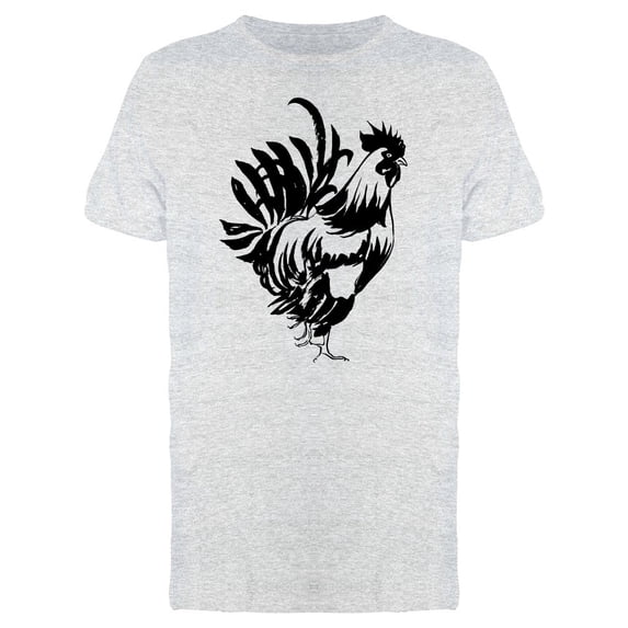 Sketch Of A Rooster In B&W Tee Men's -Image by Shutterstock