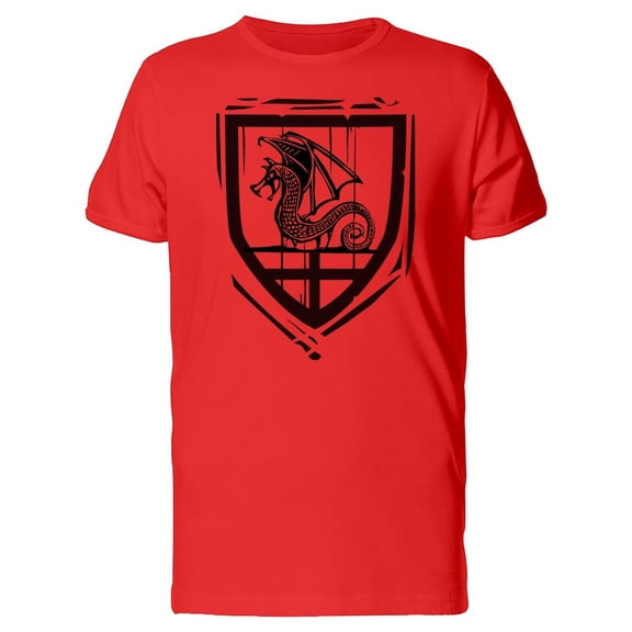 Sketch Of A Shield With A Dragon T-Shirt Men -Image by Shutterstock, Male Medium