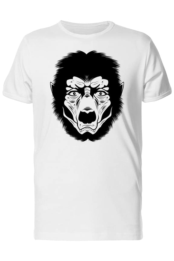 Sketch Of A Werewolf Head Tee Men's -Image by Shutterstock