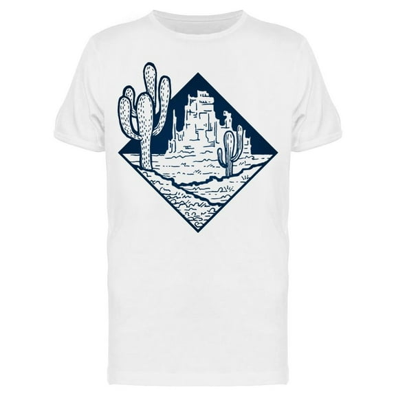 Sketch Of Cactus T-Shirt Men -Image by Shutterstock, Male XX-Large