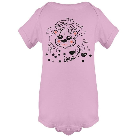 Sketch Of Cute Baby Lion Bodysuit Infant -Image by Shutterstock, 24 Months