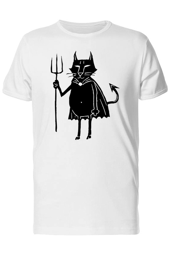 Sketch Of Devil Cat Tee Men's -Image by Shutterstock