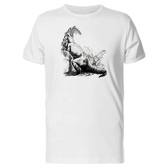 Sketch Of Dino Iguanodon T-Shirt Men -Image by Shutterstock, Male 3X-Large