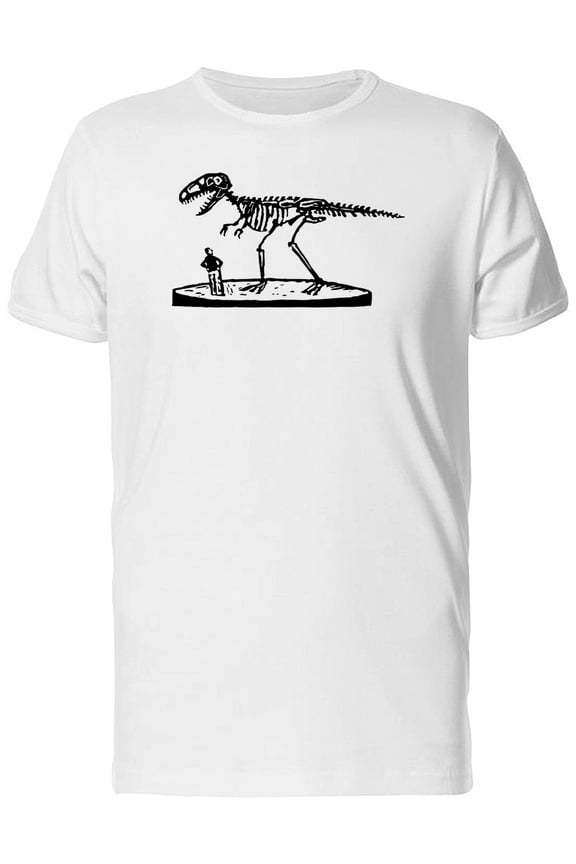 Sketch Of Dinosaur Bones T-Shirt Men -Image by Shutterstock, Male Large
