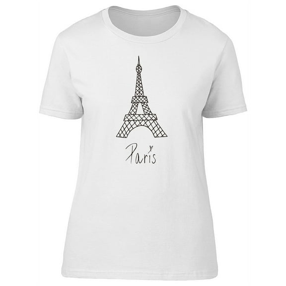Sketch Of Eiffel Tower In Paris T-Shirt Women -Image by Shutterstock, Female Medium
