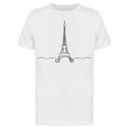 thumbnail image 1 of Sketch Of Eiffel Tower One Line T-Shirt Men -Image by Shutterstock, Male Large, 1 of 2