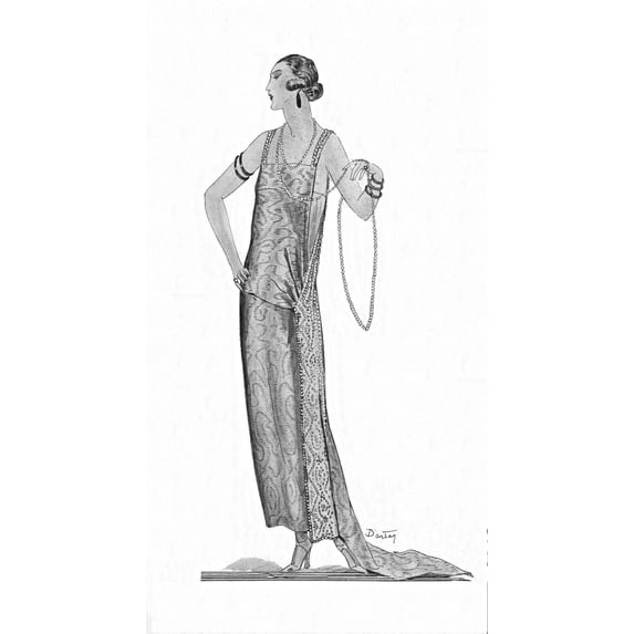Sketch Of Gown By Worth, 1923 Poster Print By Mary Evans Jazz Age Club Collection (24 X 36)