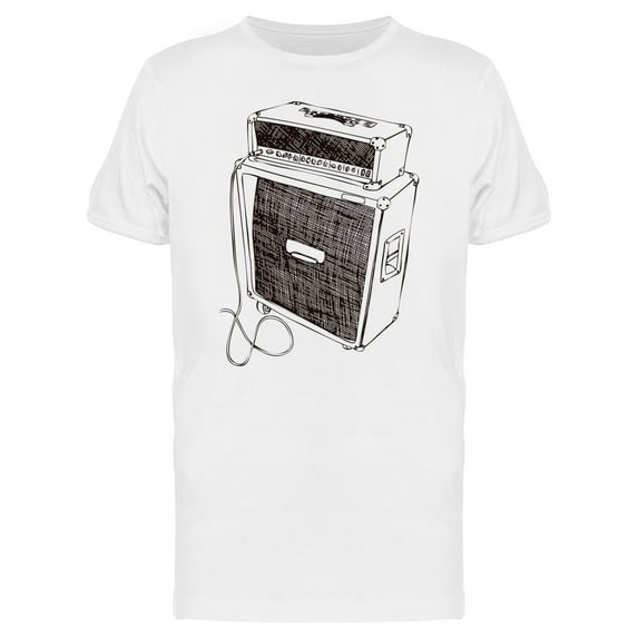 Sketch Of Guitar Amplifier T-Shirt Men -Image by Shutterstock, Male 4X-Large