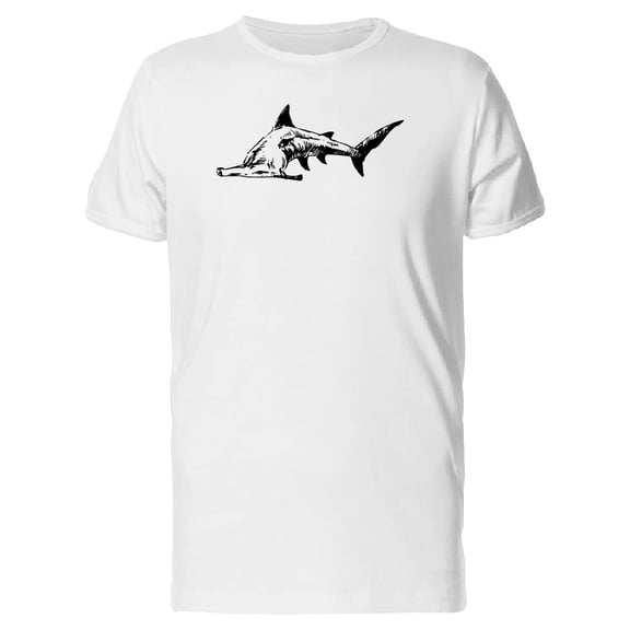 Sketch Of Hammerhead Shark T-Shirt Men -Image by Shutterstock, Male 3X-Large