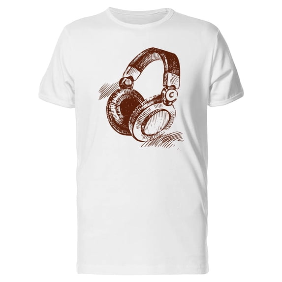 Sketch Of Headphones Tee Men's -Image by Shutterstock
