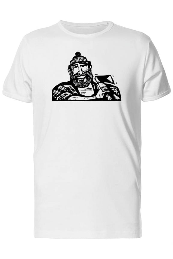 Sketch Of Lumberjack T-Shirt Men -Image by Shutterstock, Male 4X-Large