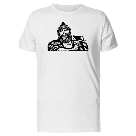 Sketch Of Lumberjack T-Shirt Men -Image by Shutterstock, Male Small