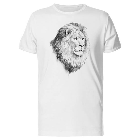 Sketch Of Majestic Lion T-Shirt Men -Image by Shutterstock, Male Large