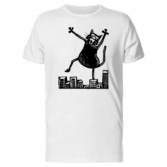 Sketch Of Monster Cat T-Shirt Men -Image by Shutterstock, Male 4X-Large