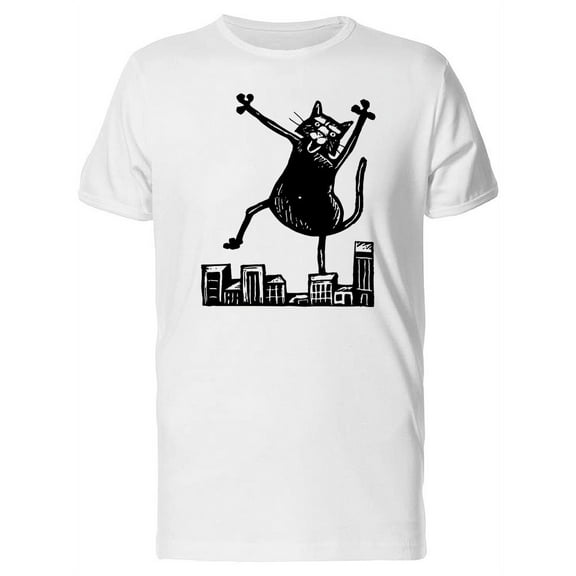 Sketch Of Monster Cat T-Shirt Men -Image by Shutterstock, Male Medium