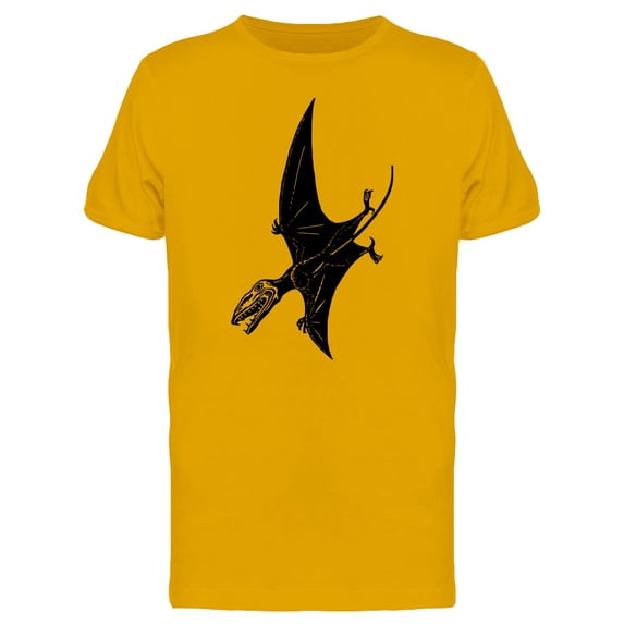 Sketch Of Open Mouth Pterodactyl T-Shirt Men -Image by Shutterstock, Male Large