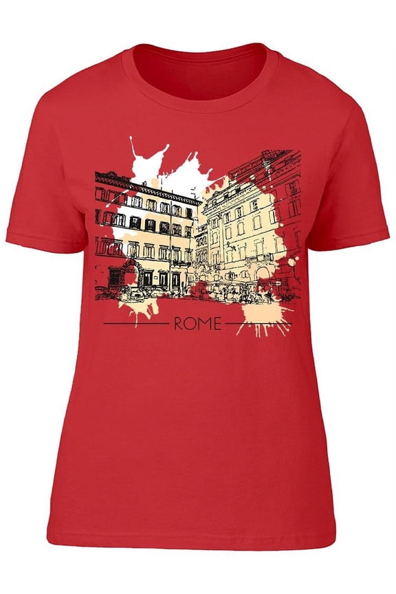 Sketch Of Rome T-Shirt Women -Image by Shutterstock, Female 3X-Large