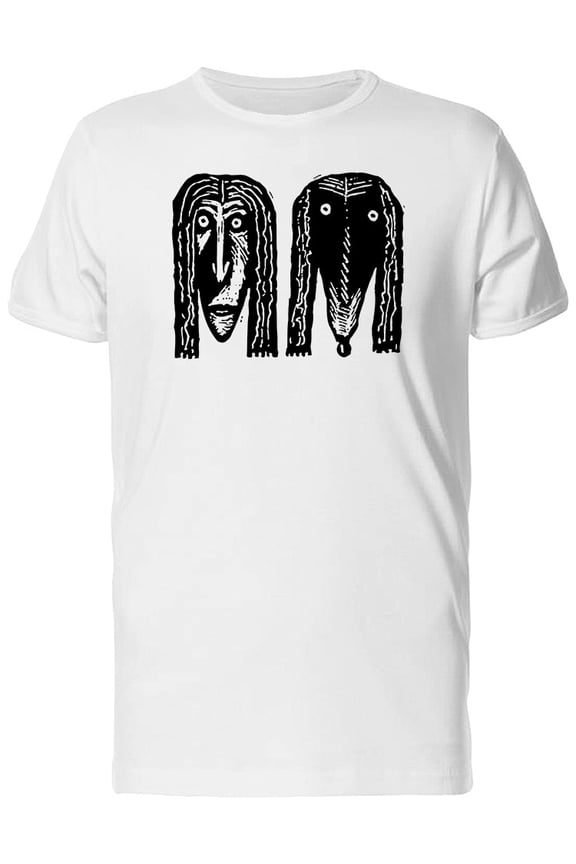 Sketch Of Scary Man Na His Dog T-Shirt Men -Image by Shutterstock, Male Medium