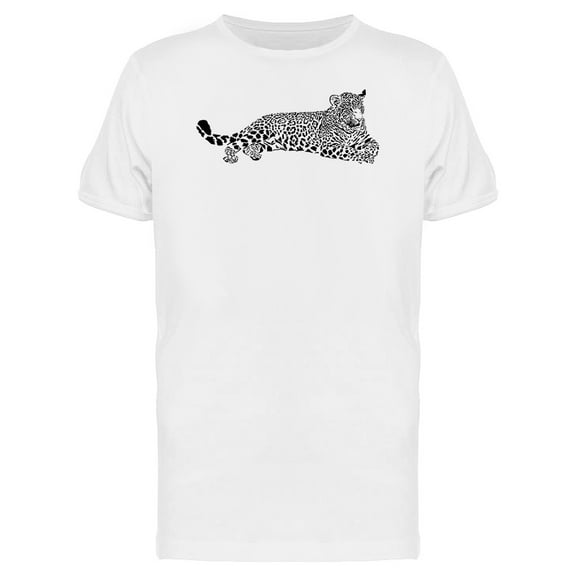 Sketch Of Sleepy Leopard T-Shirt Men -Image by Shutterstock, Male x-Large