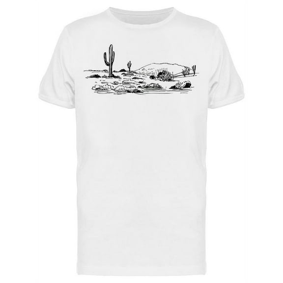 Sketch Of The Desert Graphic T-Shirt Men -Image by Shutterstock, Male Large