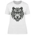 thumbnail image 1 of Sketch Of Tiger Face  T-Shirt Women -Image by Shutterstock, Female 3X-Large, 1 of 2