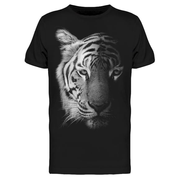 Sketch Of White Tiger Face  T-Shirt Men -Image by Shutterstock, Male 3X-Large