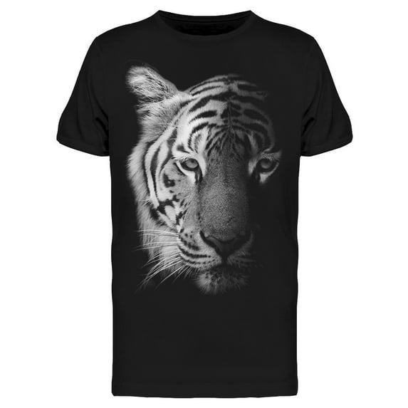 Sketch Of White Tiger Face T-Shirt Men -Image by Shutterstock, Male 3X-Large