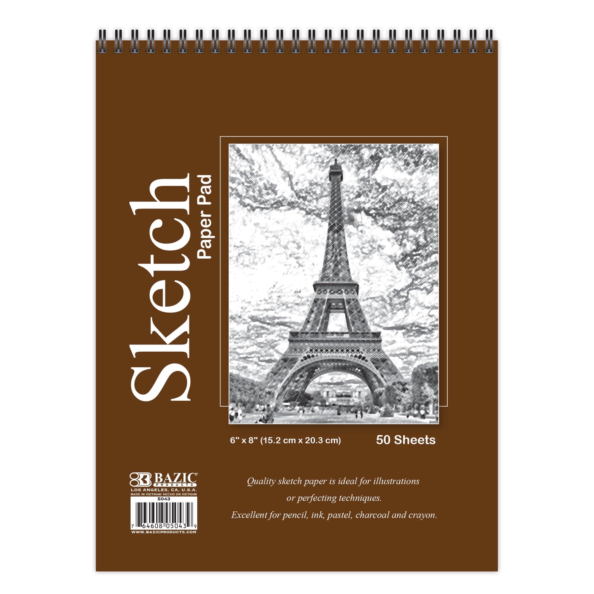 Sketch Pad Top Bound Spiral, 6"X 8"(50 Ct.) [5043]