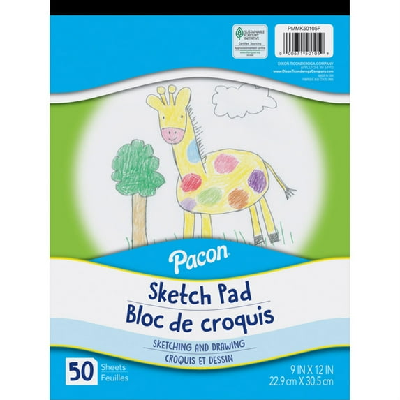 Sketch Pad, White, 9" x 12", 50 Sheets | Bundle of 5