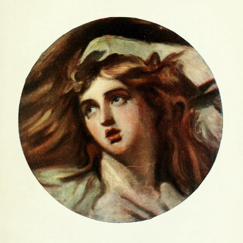 Sketch Portrait of Lady Hamilton Canvas Art - George Romney (18 x 24)