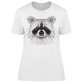 thumbnail image 1 of Sketch Raccoon Face T-Shirt Women -Image by Shutterstock, Female Medium, 1 of 2