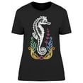 thumbnail image 1 of Sketch Seahorse Plants T-Shirt Women -Image by Shutterstock, Female 3X-Large, 1 of 2