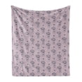 thumbnail image 1 of Sketch Soft Flannel Fleece Throw Blanket, Rowan Berries in a Jar Heart Vintage Minimalist Illustration, Cozy Plush for Indoor and Outdoor Use, 60" x 80", Mauve Purple Grey, by Ambesonne, 1 of 5