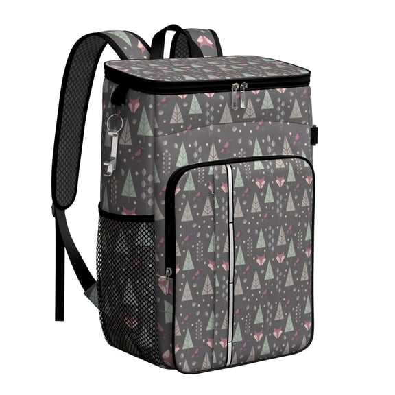 Sketch Style Cooler Backpack - 20L Leak-Proof Picnic & Beach Backpack with Funny Character Prints, Multiple Pockets for Organized Storage