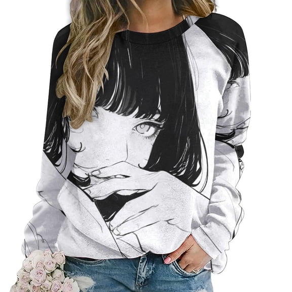 Sketch Womens Oversized Sweatshirts Hoodies Crewneck Casual Tops Comfy FallWinter Clothes 2024