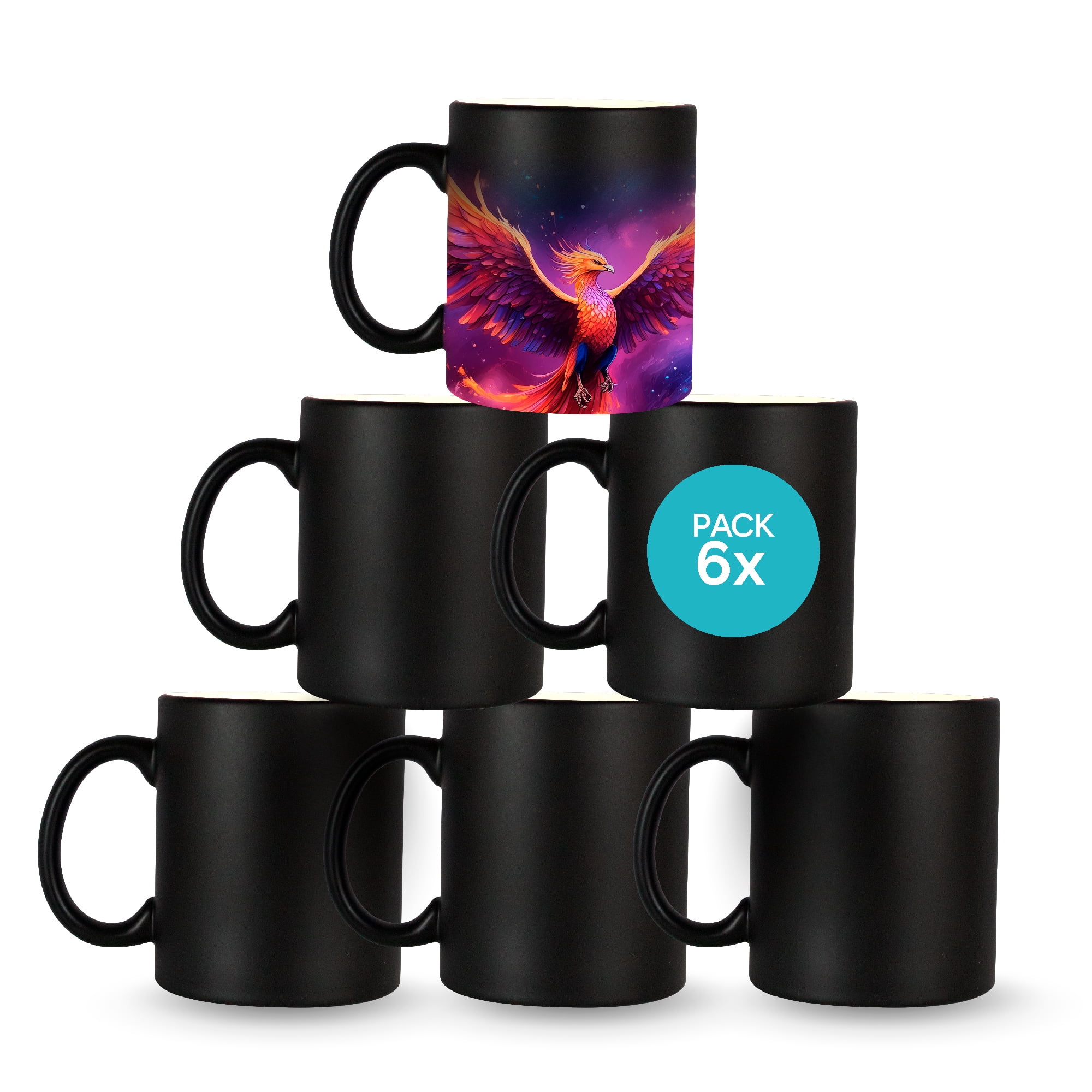 Sketch Lab Color Changing Cups Magic Custom Coffee Mug Personalized Mug Set of 6