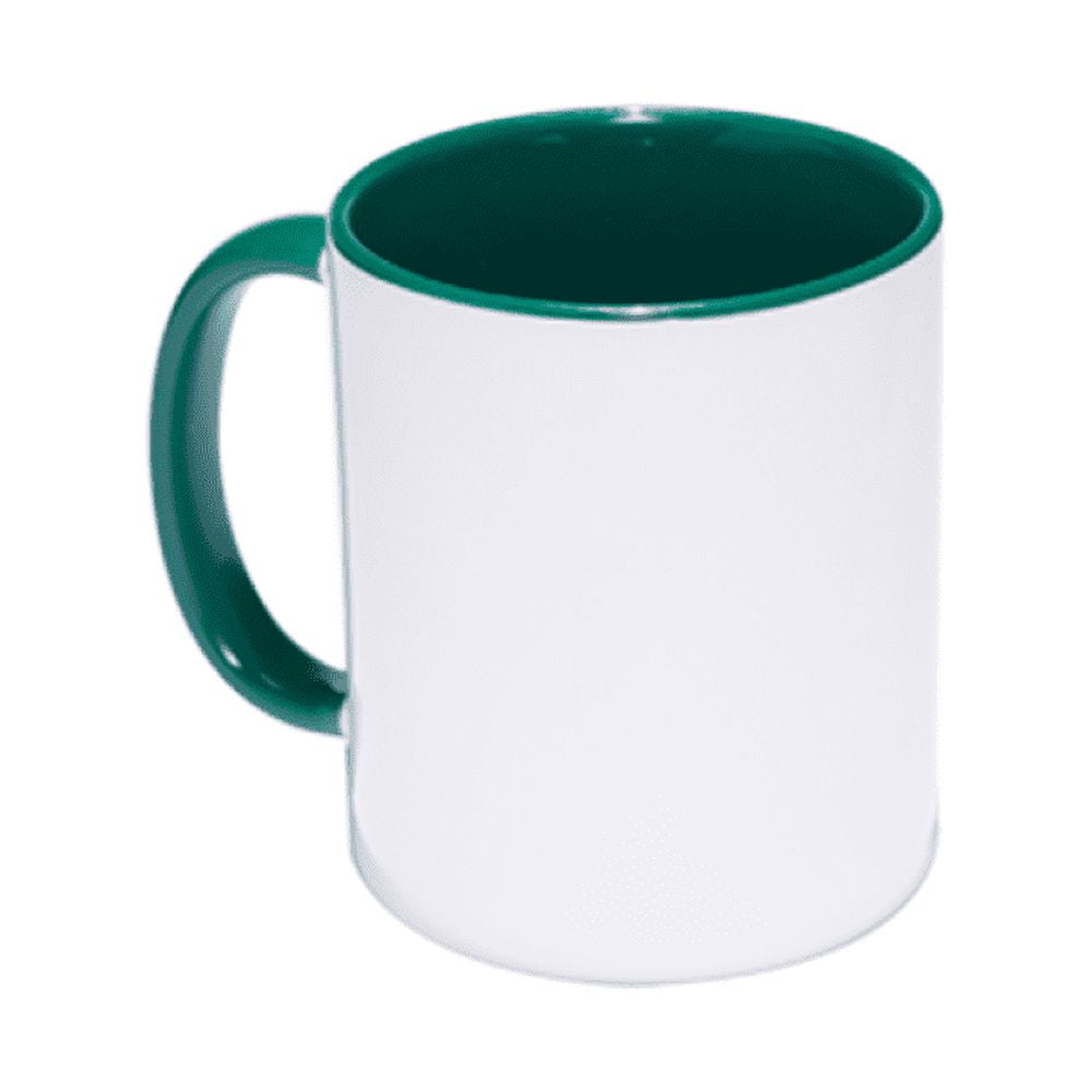 15 oz Rim & Handle Colored Mug - Green – Blank Sublimation Mugs