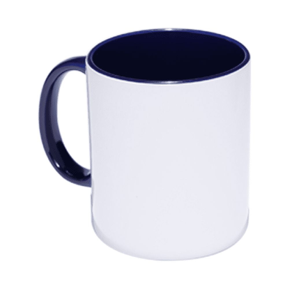 11 oz Inner & Handle Colored Mug - Blue – Blank Sublimation Mugs