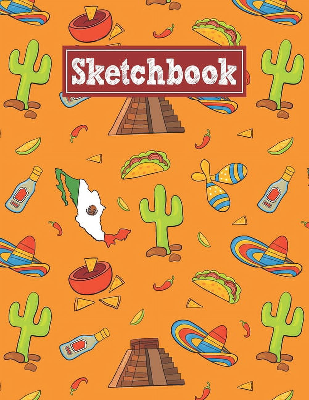 Sketchbook 8.5 x 11 Notebook for Creative Drawing and Sketching Activities with Mexico Themed
