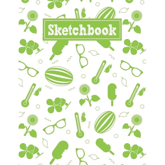 Sketchbook: 8.5 x 11 Notebook for Creative Drawing and Sketching Activities with Summer Themed Cover Design (Paperback)