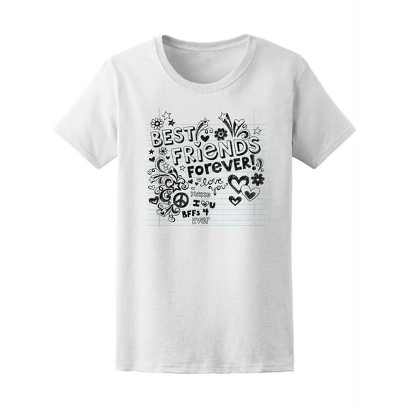 Sketchbook Best Friends Forever T-Shirt Men -Image by Shutterstock, Female Small