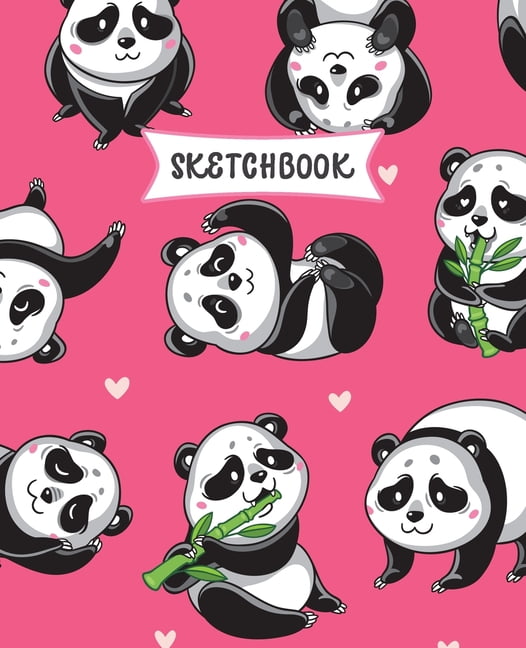 Sketch Book: Cute Panda Bear Kawaii Sketchbook for Girls and Boys 110 Blank  Large White Paper for Drawing Doodling & Sketching (Sketch Books For Kids)